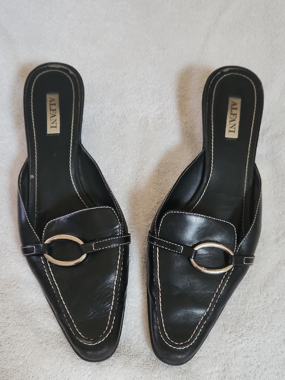 Alfani Jaden Kitten Heel Black Mule Size 8.5M